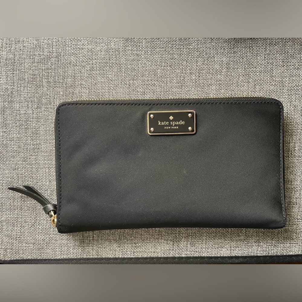 Kate Spade Kaden Black Nylon Travel Wallet